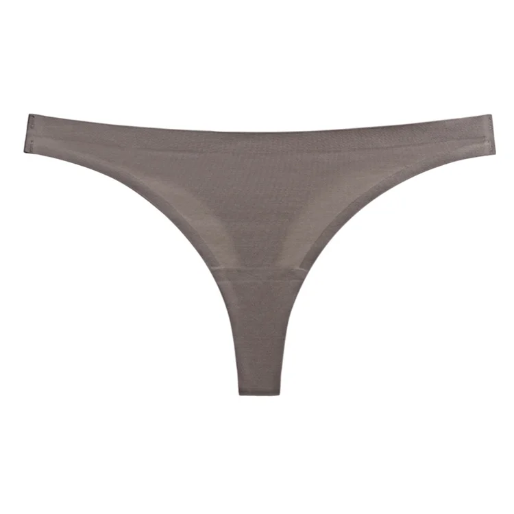 Custom Logo Seamless Thongs for Womens Low Waist Thong Seamless Panties Breathable Comfortable Underwear-RANBAO