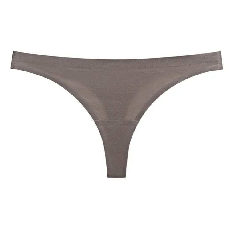 Custom Logo Seamless Thongs for Womens Low Waist Thong Seamless Panties Breathable Comfortable Underwear-RANBAO