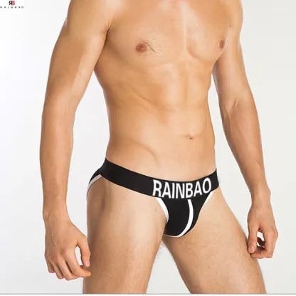 Low Rise Waist Wide Comfort Flex Waistband Men'S Boxer Briefs Custom Logo Male Penis Underwear-RANBAO