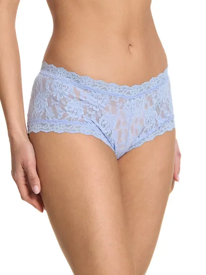 Custom Stretch Lace Full Coverage Low Leg Medium Rise Soft Women Lace Boyshort-RANBAO