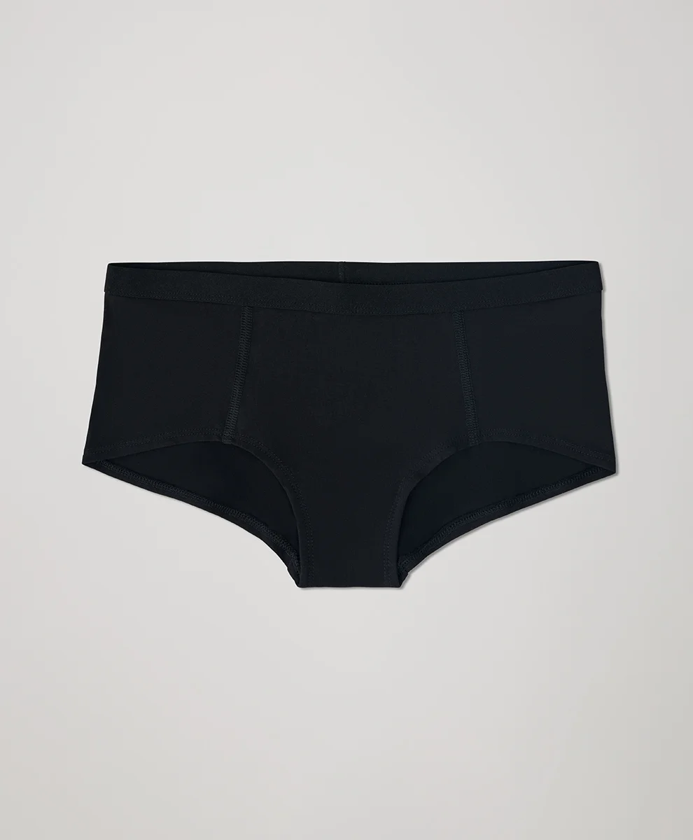 Everyday Organic Cotton Boyshorts for Adults Mid-rise Waist Smooth Look Tagless Extended Leg Woven Weaving Method-RANBAO