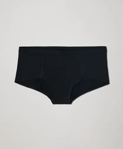 Everyday Organic Cotton Boyshorts for Adults Mid-rise Waist Smooth Look Tagless Extended Leg Woven Weaving Method-RANBAO