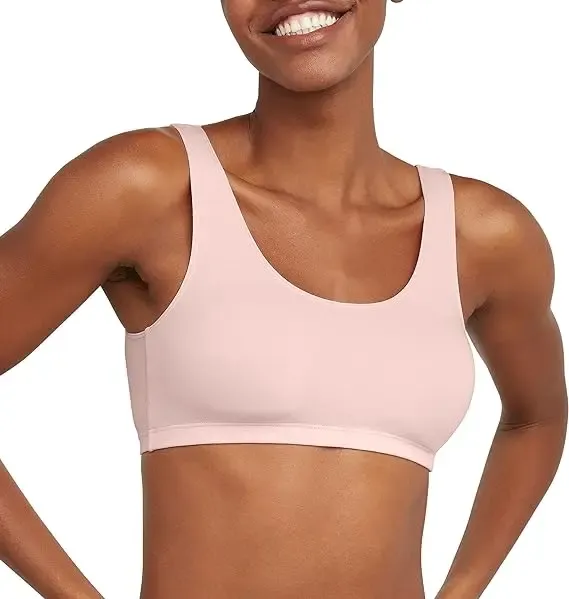 OEM ODM Factory Customized Womens Cotton Crop Top Scoopneck Bralette-RANBAO