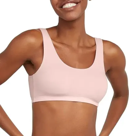 OEM ODM Factory Customized Womens Cotton Crop Top Scoopneck Bralette-RANBAO