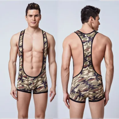 Bodysuit Men's Sexy Jumpsuit One Piece Lingerie for Man-RANBAO
