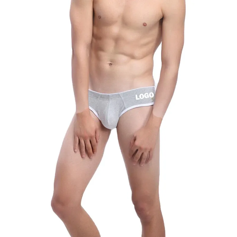 Private Label Men's Briefs Custom Logo Briefs Mens Underwear Cotton Low-rise Men Sexy Briefs-RANBAO