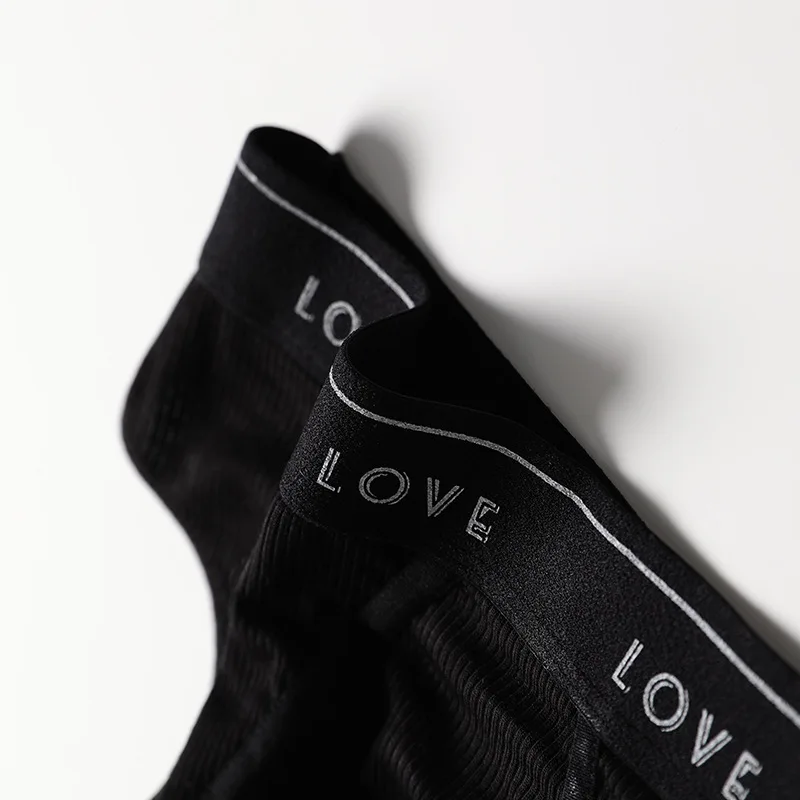 Customized Sexy Jacquard Letter Printed Bra Set Plus Size Triangle Cup Adjustable Wireless Lingerie Bikini Panties for Women-RANBAO