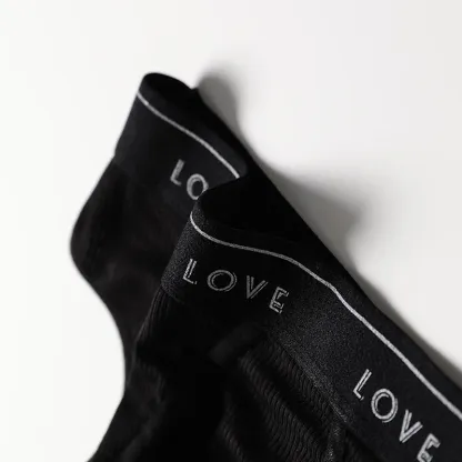 Customized Sexy Jacquard Letter Printed Bra Set Plus Size Triangle Cup Adjustable Wireless Lingerie Bikini Panties for Women-RANBAO