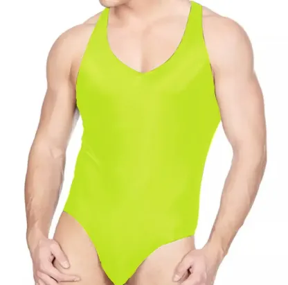 New Men's Sexy Jumpsuit Bodysuit Pants Underwear Made of Comfortable Nylon and Spandex-RANBAO