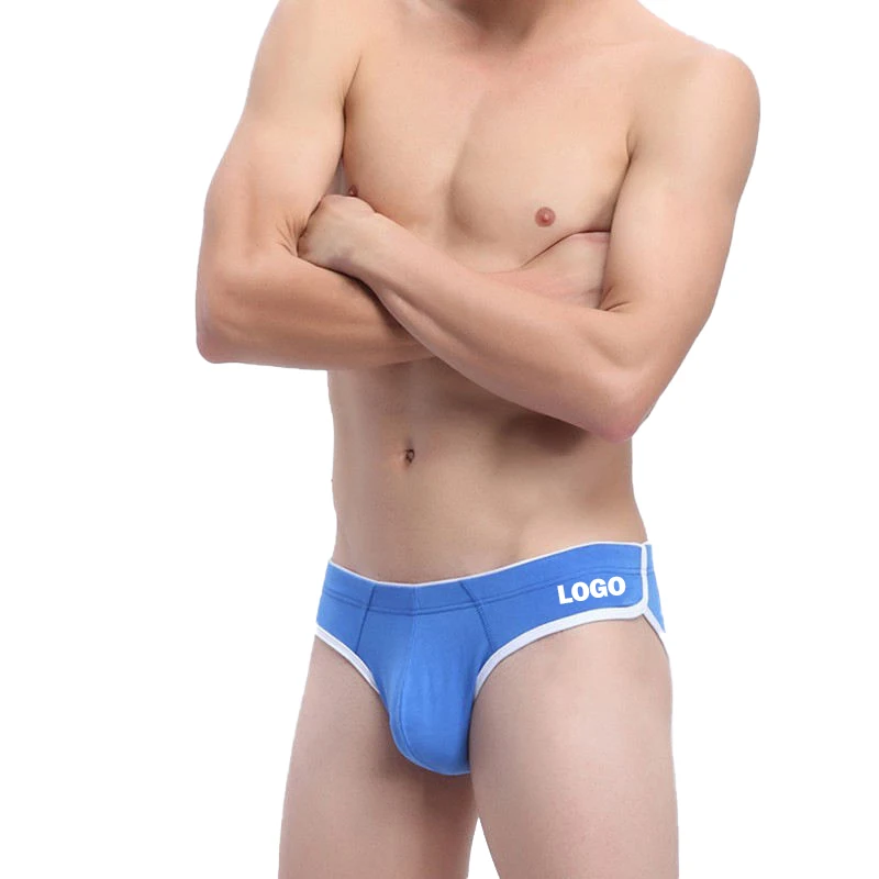 Private Label Men's Briefs Custom Logo Briefs Mens Underwear Cotton Low-rise Men Sexy Briefs-RANBAO