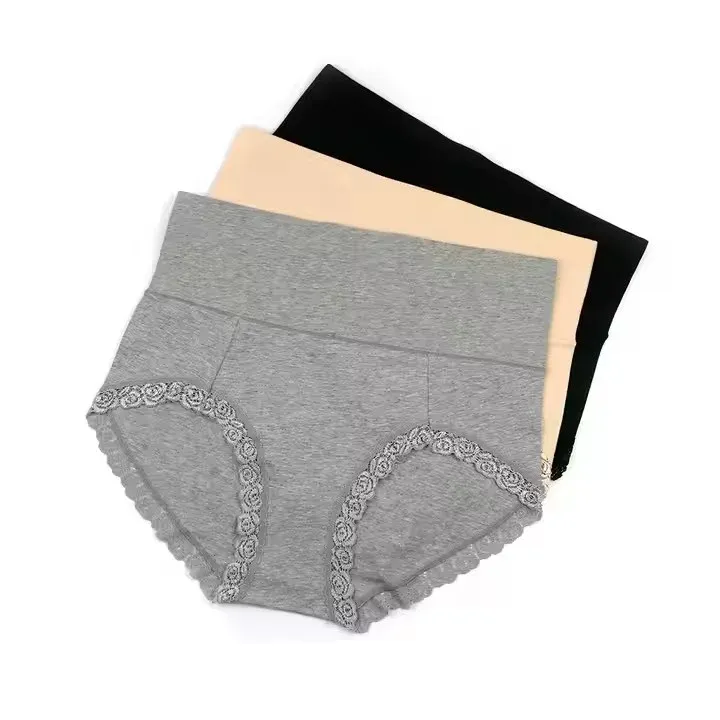 Manufacturer's Straight High Waisted Underwear Comfortable Women's Underwear Women's Cotton Breathable Abdominal Underwear-RANBAO