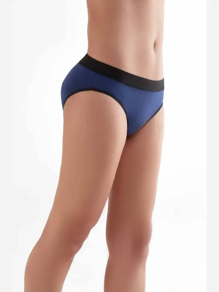 Comfort Classic Contrast Waistband Women's Panties Stretch Tencel Briefs for Female Underwear Lingerie Knickers Daily Wear-RANBAO