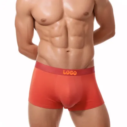 Manufactory Cheap Price Solid Custom Logo Underwear for Men Calzoncillos Y Boxers De Hombre-RANBAO