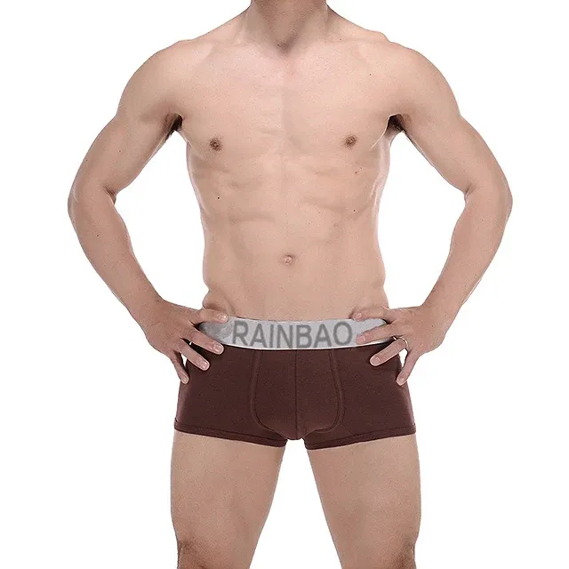 Best Seller Mature Charming Classic Solid Ribbed Male Penis Underwear Big Bulge Men'S Sexy Briefs & Boxers-RANBAO