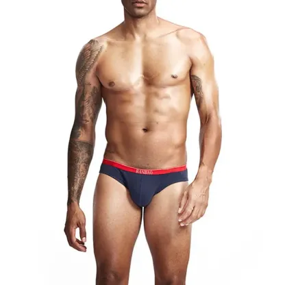 Excellent Quality Custom Private LOGO Boys Low-Rise Briefs Solid Color Man Underwear Breathable and Soft Fabric Boxer-RANBAO