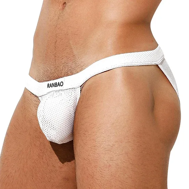 Professional Durable Breathable Mesh Boys Sexy Underwear Big Bulge Penis Underwear for Man-RANBAO