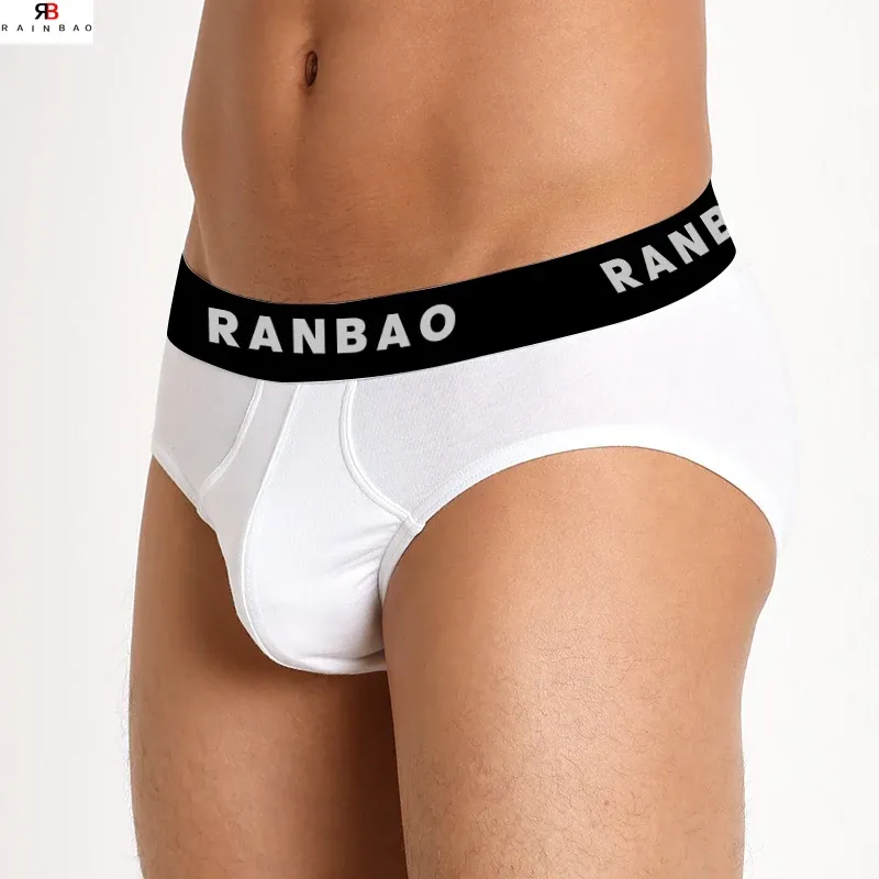 Cheap and Comfortable Solid Color New Men's Underwear and Men Brief Pure Cotton c String Underwear-RANBAO