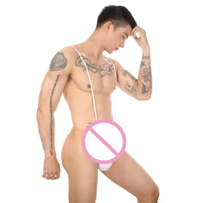 Wholesale Hot Style Men Bodysuit Thong Backless Design Gay Bodysuits Thong Sexy G String Bodysuit-RANBAO