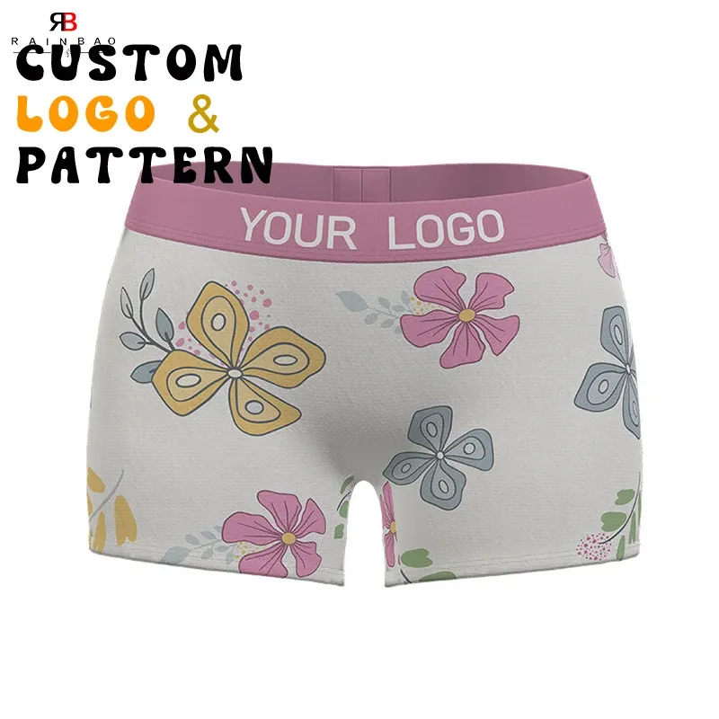 Manufacturer Wholesale Custom Logo Patterned Printing Girl Boxer Shorts Panties for Women-RANBAO