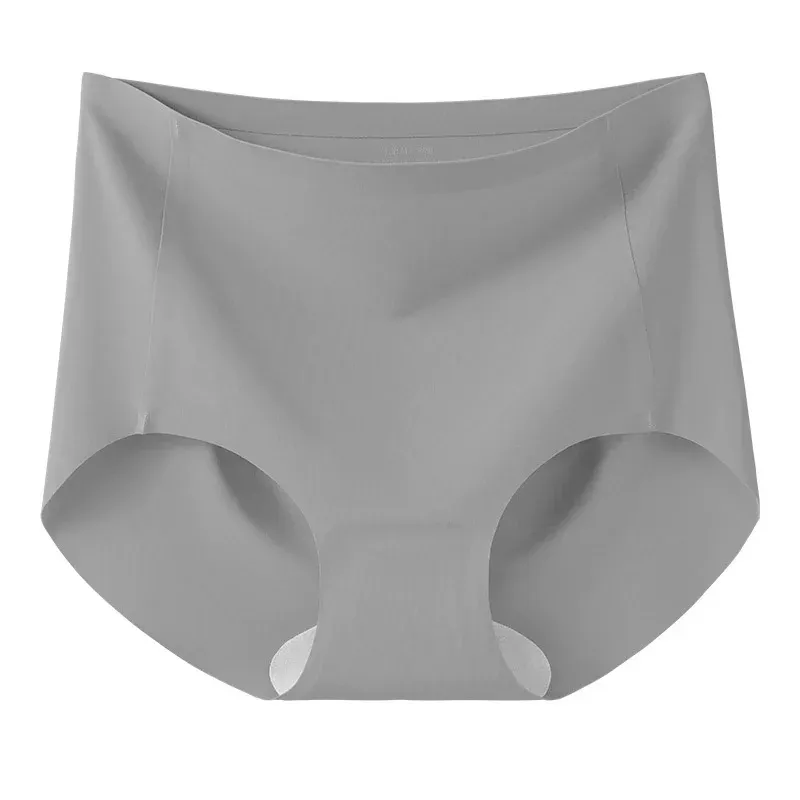 High Elastic Big Size Solid Color Anti-Static Daily Soft Seamless Ice Silk Underwear Brief Yoga Girl Women Panties-RANBAO