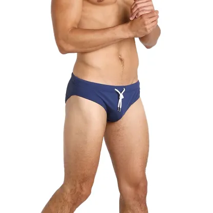 Top Quality Mens Fitness Swimwear String Design Custom Logo Mens Swimming Low-rise Cool Swim Wear-RANBAO