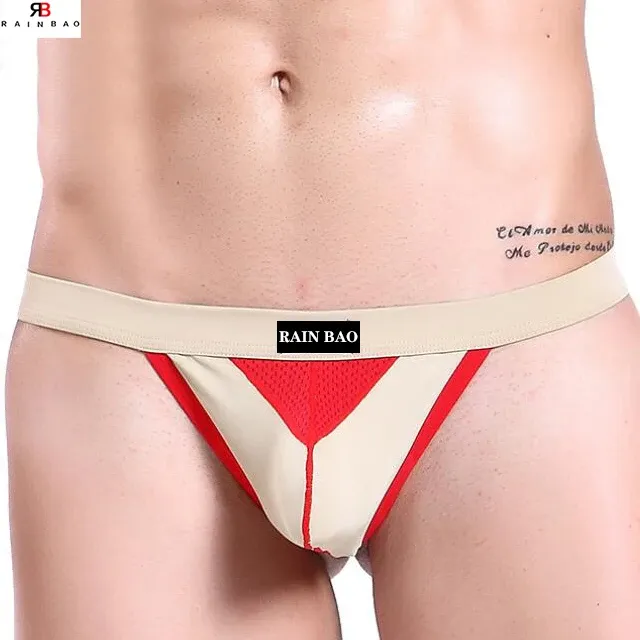 Wholesale Vendors Men's Jockstraps Briefs Athletic Supporters Thongs Low Waist Sexy  G-string Gay Men's Underwear Thong-RANBAO