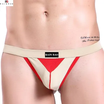 Wholesale Vendors Men's Jockstraps Briefs Athletic Supporters Thongs Low Waist Sexy  G-string Gay Men's Underwear Thong-RANBAO