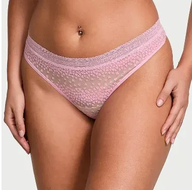 Classic Spandex Thong Panty High-Rise Diamond Decoration Solid Heart Women's Logo Flocked Logoband G-String Manufacturer Direct-RANBAO