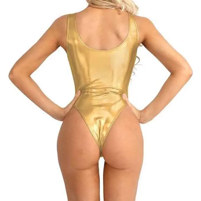 Lady's One-Piece Solid Plain Brazilian Cut Sexy Women's Panties Bodysuit Swimsuit Jumpsuit for Female Women's Underwear Beach-RANBAO