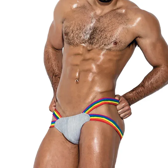 Big Bulge Elastic Waistband Sissy Boys Jockstraps Erotic Sexy Panties Thongs for Gay Man-RANBAO