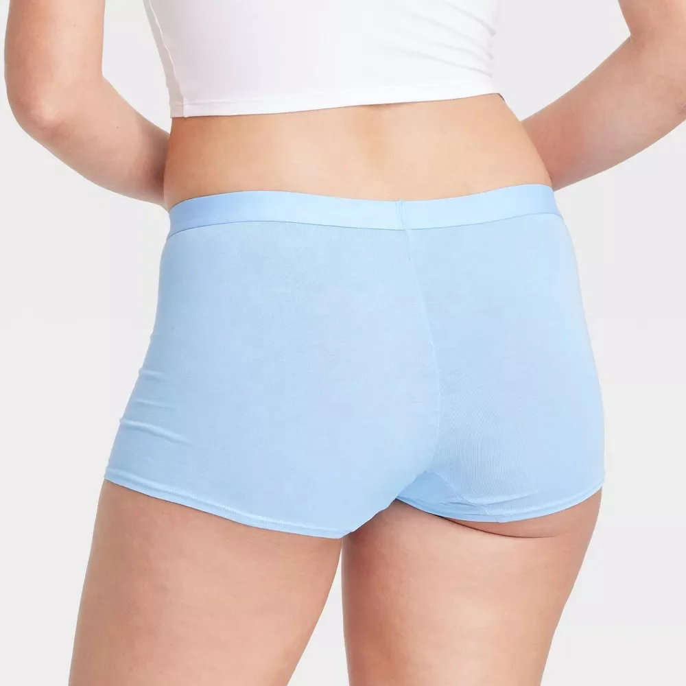 OEM Factory Full Waistband Elastic Women's Cotton Button-front Front Placket Boyshorts-RANBAO