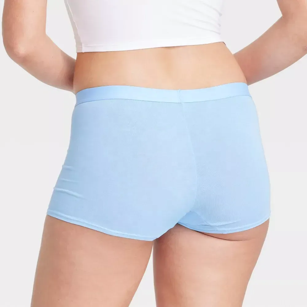 OEM Factory Full Waistband Elastic Women's Cotton Button-front Front Placket Boyshorts-RANBAO