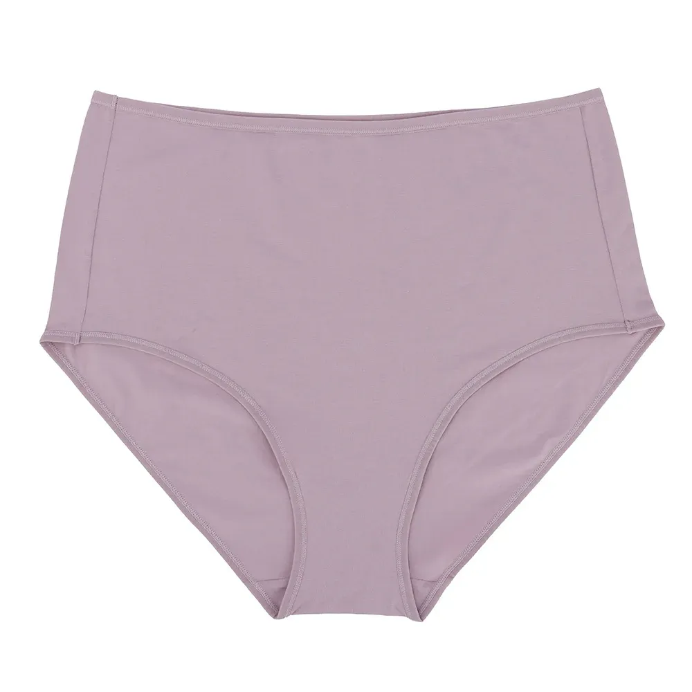 XXXL EUR US Plus Size Non-allergenic Highly Breathable Absorbent Basic Smooth slip Panties High Rise Women Brief-RANBAO