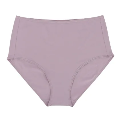 XXXL EUR US Plus Size Non-allergenic Highly Breathable Absorbent Basic Smooth slip Panties High Rise Women Brief-RANBAO