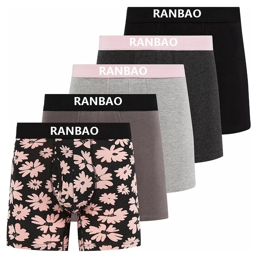 Custom Logo Tailored  Meticulously Comfort Breathable Cotton Mens Boxer Briefs-RANBAO