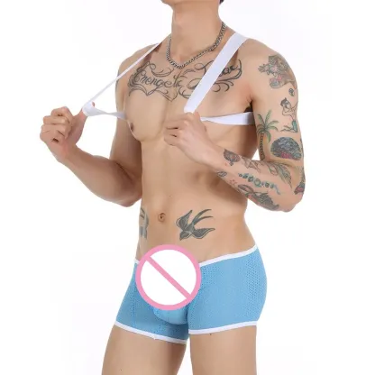 Factory Directly Supply Bodysuit for Men Customize Mix Colors Gay Mens Bodysuit Mesh Mens Sexy Underwear-RANBAO