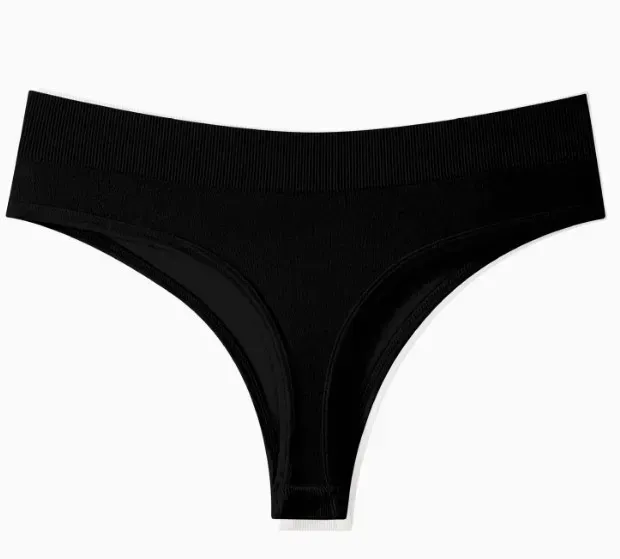 Thong MID Waist Plus Size Womens Sexy Underwear for Sports and Fitness-RANBAO