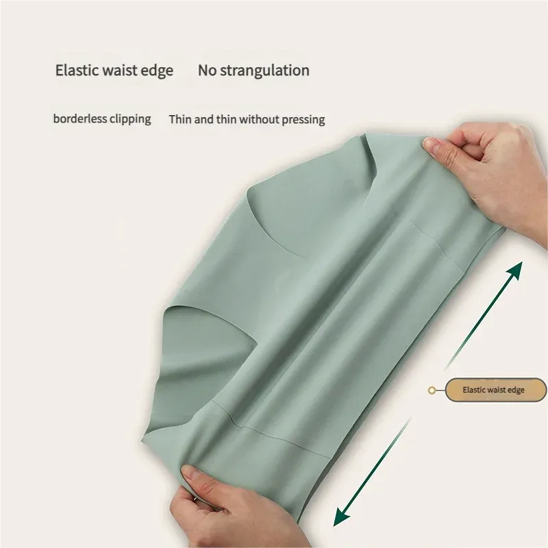 Women's Invisible Panty Stretch Underwear Seamless Hipster Brief 7A Anti-bacterial Ice Silk Thin Ladies Modal Teenage Panties-RANBAO