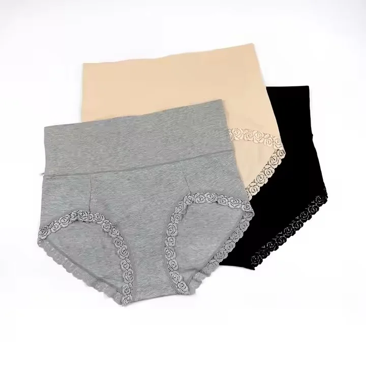 Manufacturer's Straight High Waisted Underwear Comfortable Women's Underwear Women's Cotton Breathable Abdominal Underwear-RANBAO