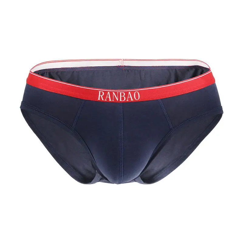 Excellent Quality Custom Private LOGO Boys Low-Rise Briefs Solid Color Man Underwear Breathable and Soft Fabric Boxer-RANBAO