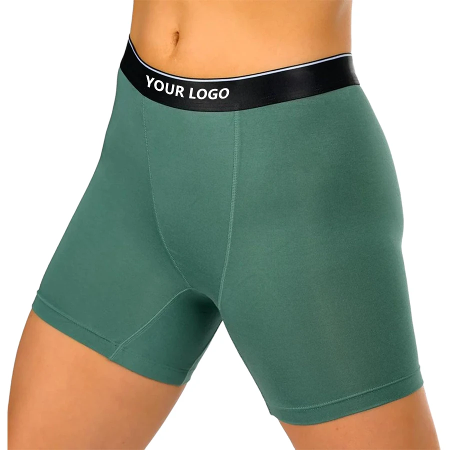 Custom Durable Sustainable Plus Size High Waisted  5 Inch Modal BoyShorts Womens Baller Boxers Briefs-RANBAO