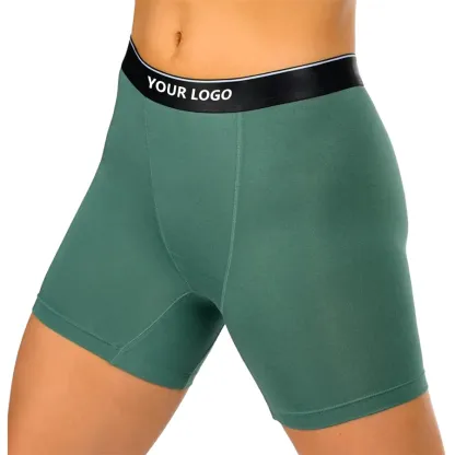 Custom Durable Sustainable Plus Size High Waisted  5 Inch Modal BoyShorts Womens Baller Boxers Briefs-RANBAO