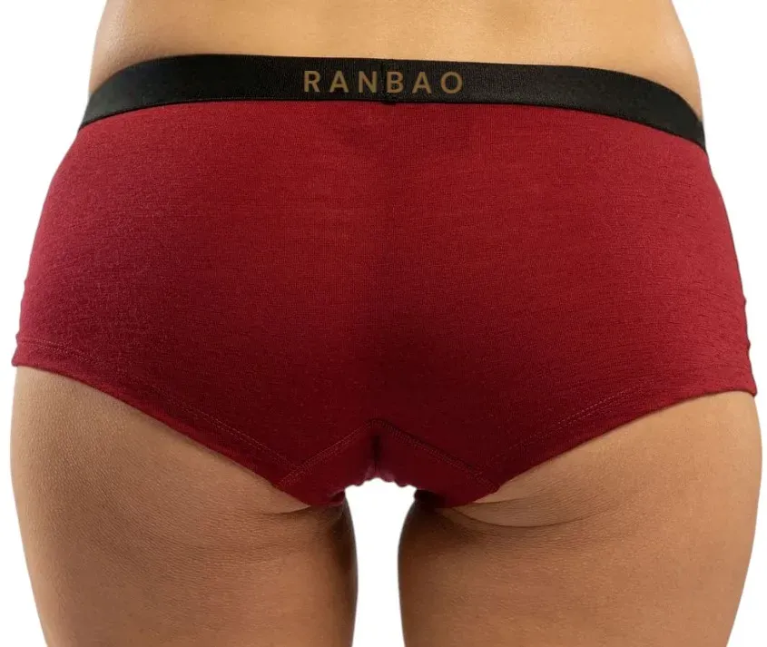 Organic Boxer Shorts for Women Sporty Low-Rise Underwear Sustainable Woven Panties Great Gift Idea!-RANBAO