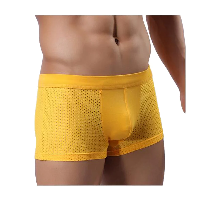 Manufacturers Top Quality Mesh Fabric Men's Popular Boxers Underwear Cheap Price-RANBAO
