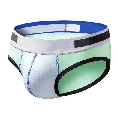 Best Quality Men's Briefs Mixed Colors Cotton Men's Underwear Low-rise Large Pouch Briefs for Men-RANBAO