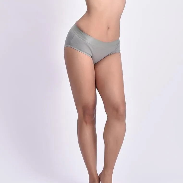 Lady's Mid-rise Panty Rib Waistband Women's Panties Briefs for Female Stretchy Underwear Hipster Lingerie Knickers Every Day-RANBAO