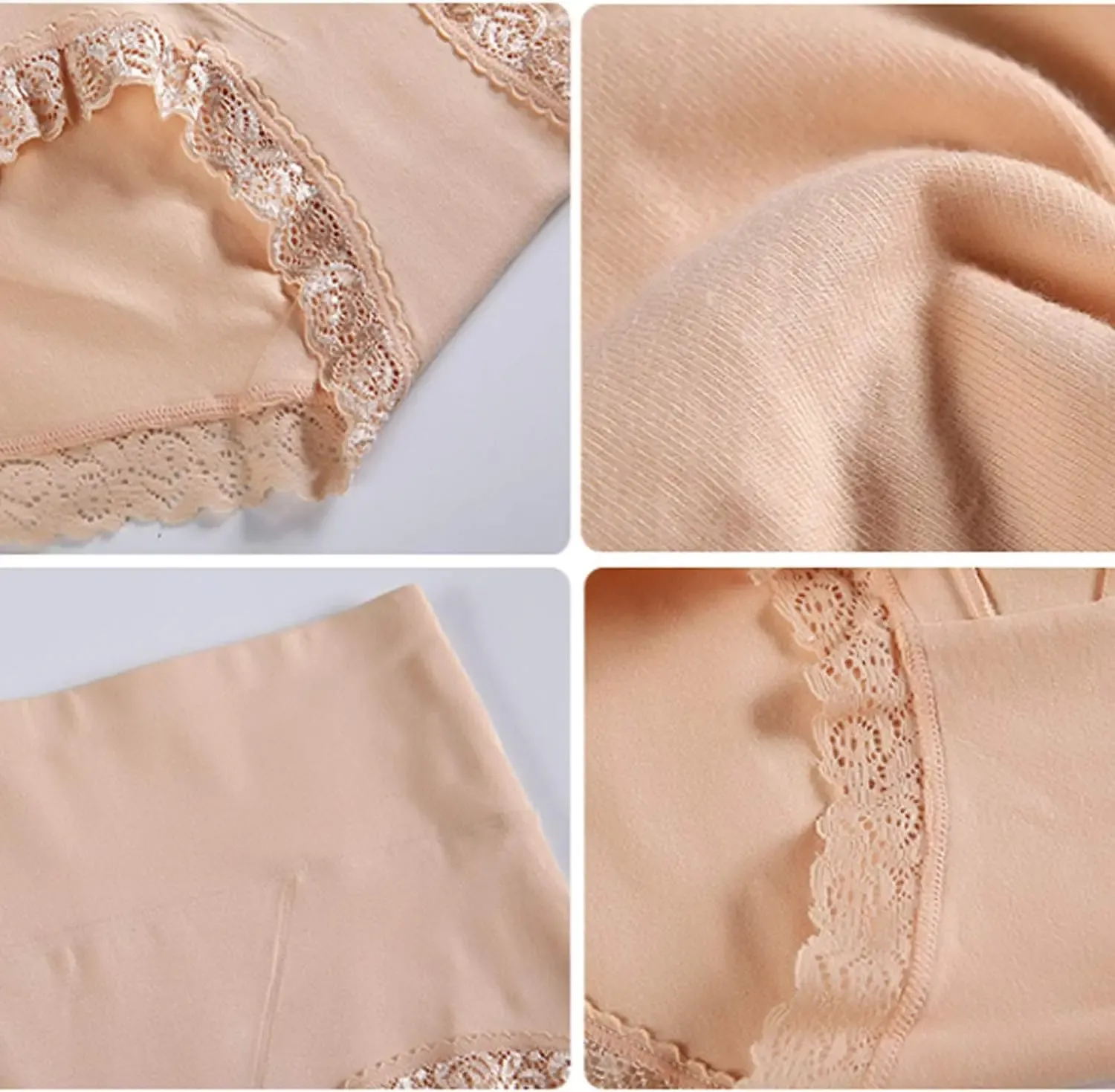 Wholesale Soft Ladies Cotton Panties Breathable Solid Color Underwear Briefs  High Hip Tight Cotton Panties-RANBAO