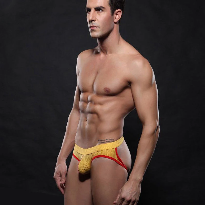 Hot Sale Breathable Mesh Big Bulge Pouch Gay Man Panties Sexy Mens Underwear Boy Sexy Underwear Jockstrap-RANBAO