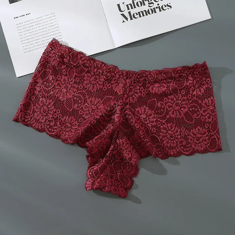 Oem Odm Delicate Floral Women'S Oversized Panties Female Lace Seamless Summer Thin High-Waisted Women'S Cotton Crotch Briefs-RANBAO