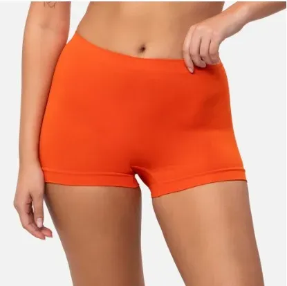 Women's Mid-High Rise Bamboo Boxer Briefs Sporty Style Boyshort Underwear with Logo on Waist Soft Stretch Panties-RANBAO